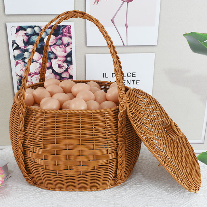 Handcrafted Wicker Storage Basket Stornfield