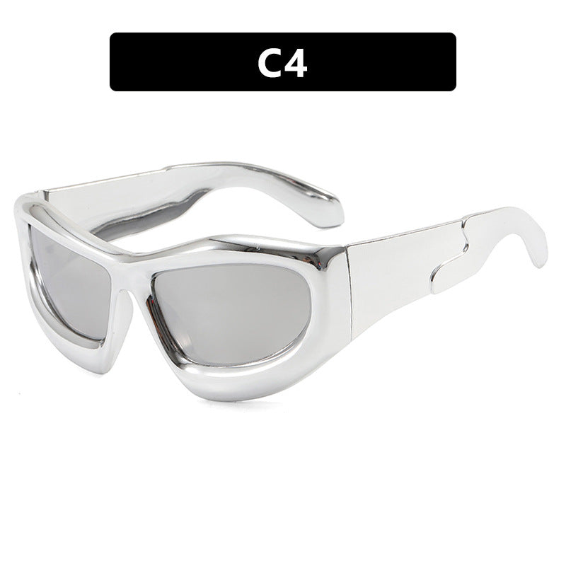 Women's sporty sunglasses with protective UV filter and thick frame Stornfield