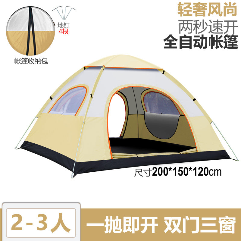 Pop-Up Tent with Double Entrance Design and Ventilation Windows Stornfield