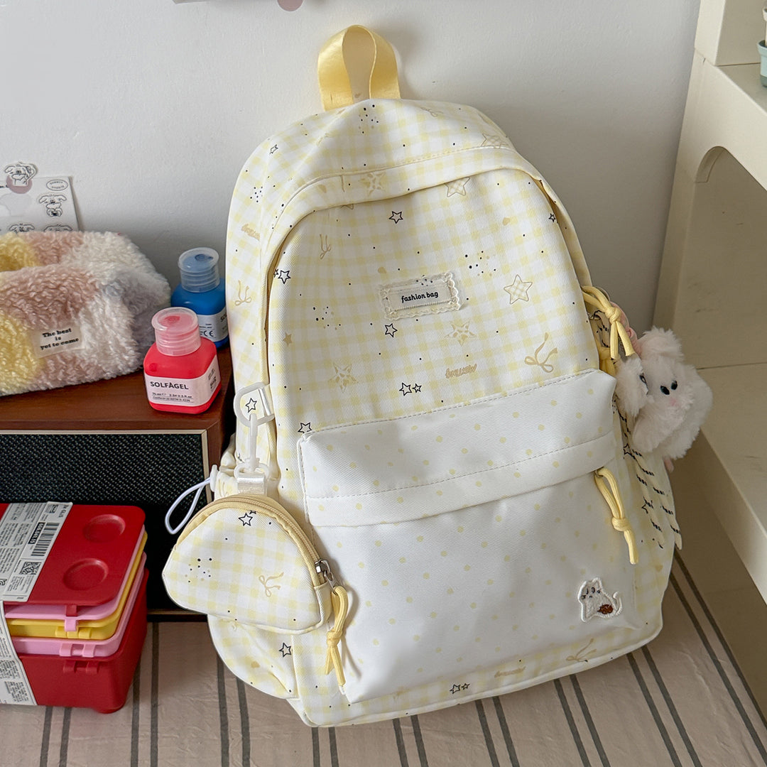 Stylish Checks Print Casual Backpack Stornfield