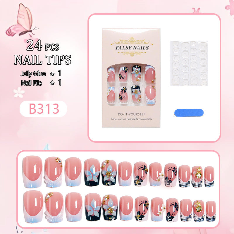 Creative Nail Art Set with Flower and Butterfly Design Stornfield
