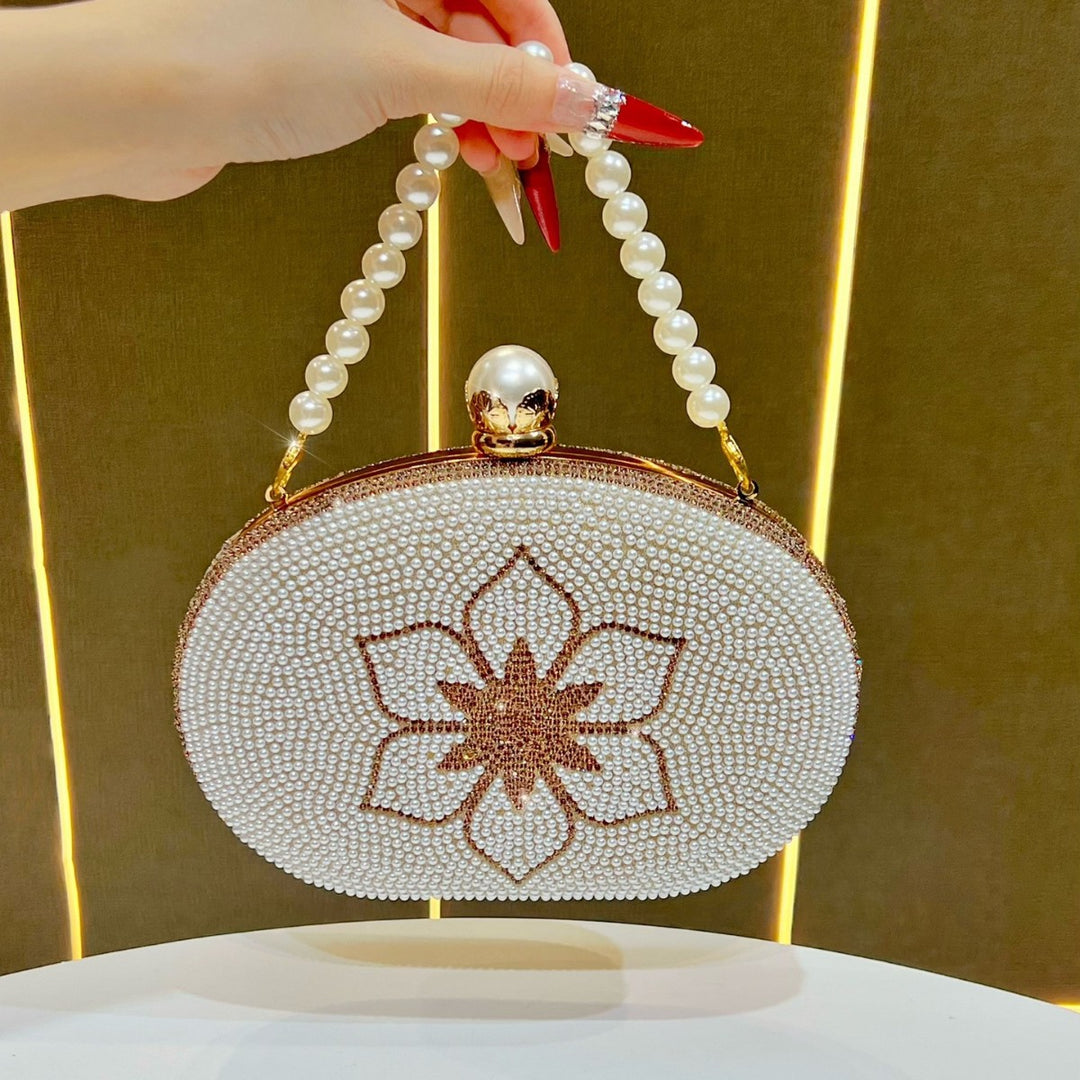 Pearl Beaded Evening Clutch