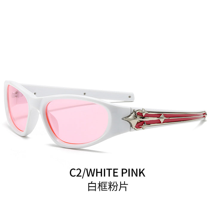 Women's sporty sunglasses in a modern design with a stylish metal frame Stornfield