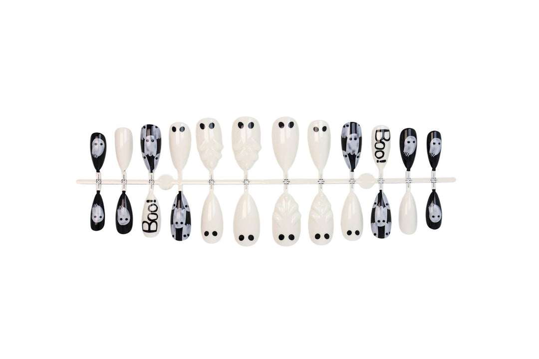 Nail art set with creative ghost designs Stornfield