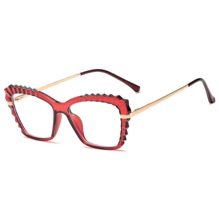 Women oversized glasses with unique wave edge design Stornfield
