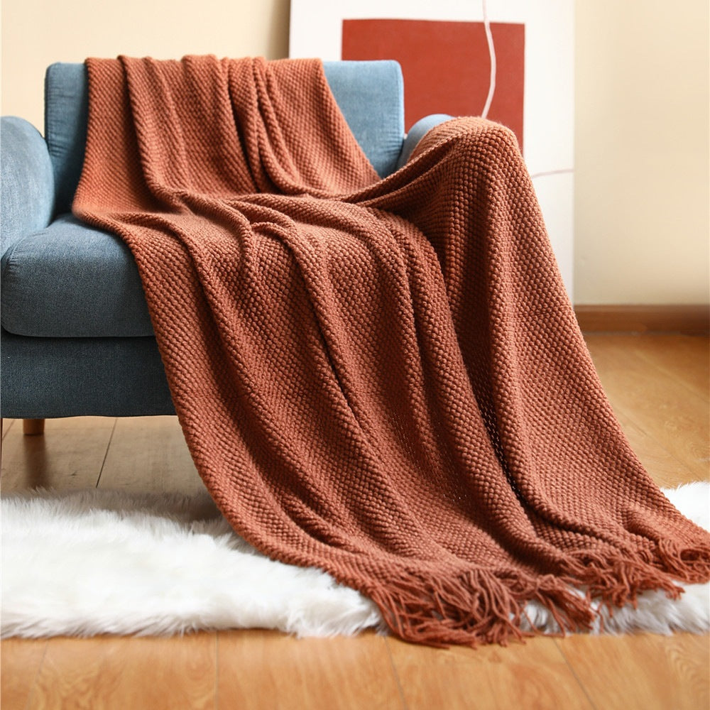 Chunky Knit Throw Blanket