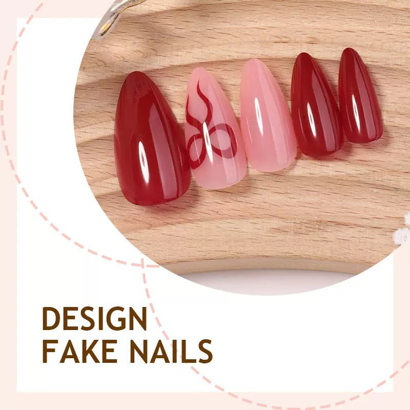 Acrylic nail set with luxurious shine and playful design accents Stornfield