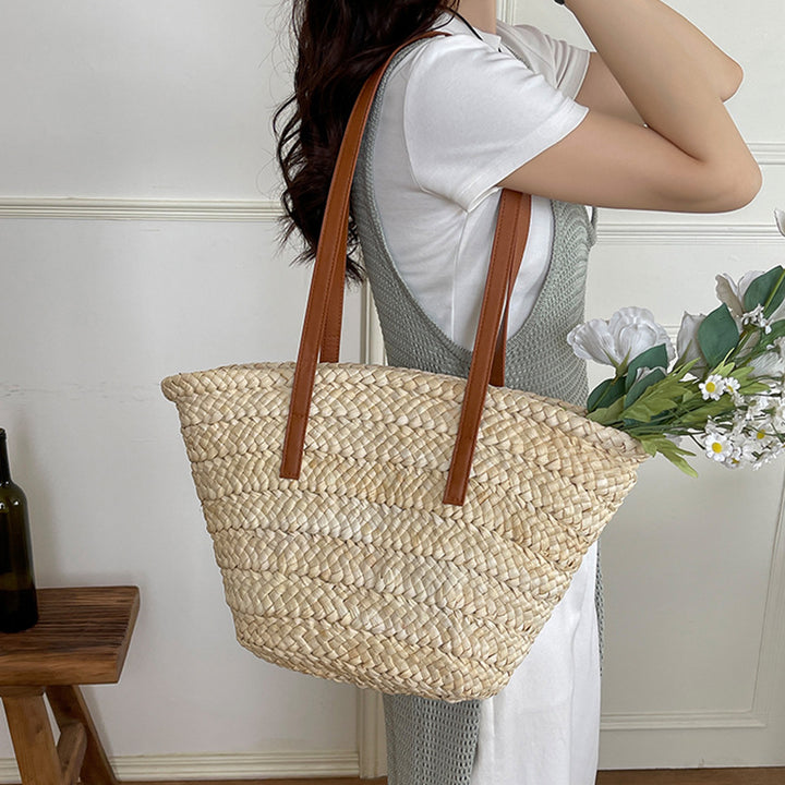 Elegant Bast bag with Long Leather Straps Stornfield