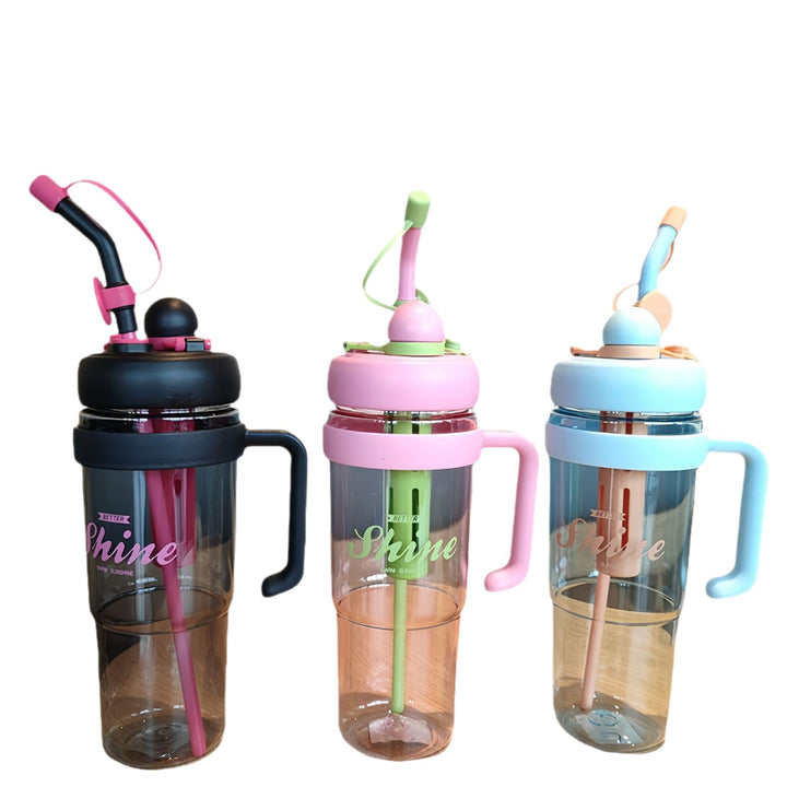 Women's practical drinking bottle with integrated straw Stornfield