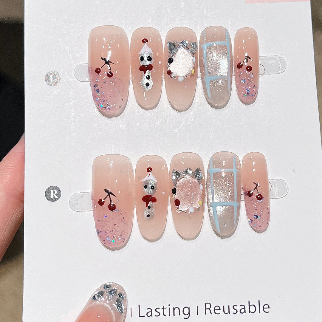 Decorative Animal Print Press-On Nail Set Stornfield