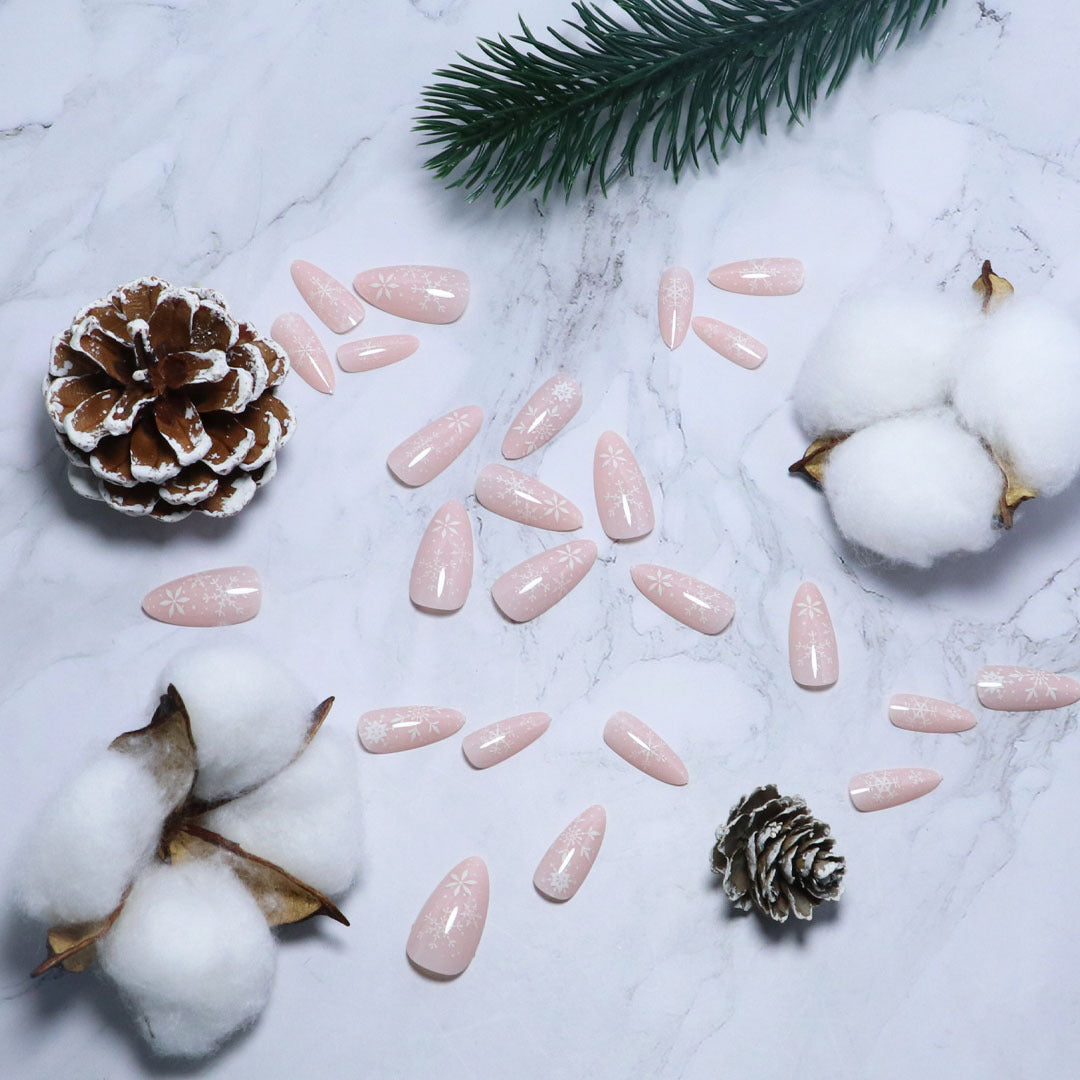 Frosted Snowflake Press-On Nail Set Stornfield