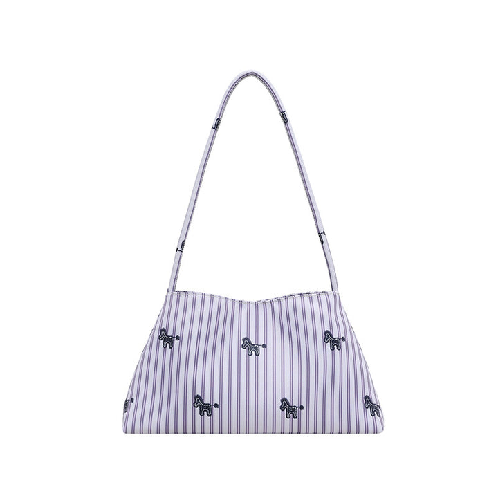 WoChic Embroidered Striped Shoulder Bag Stornfield