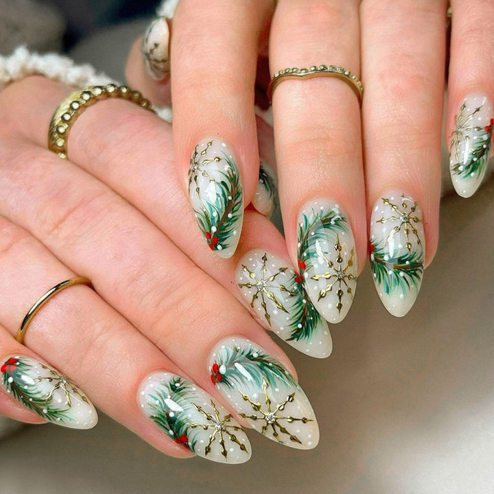 Festive Holiday-Themed Press-On Nail Art Set Stornfield 1790636677