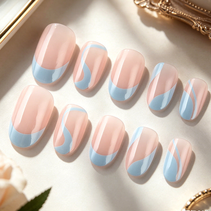 Artistic French Tip Nail Design Stornfield