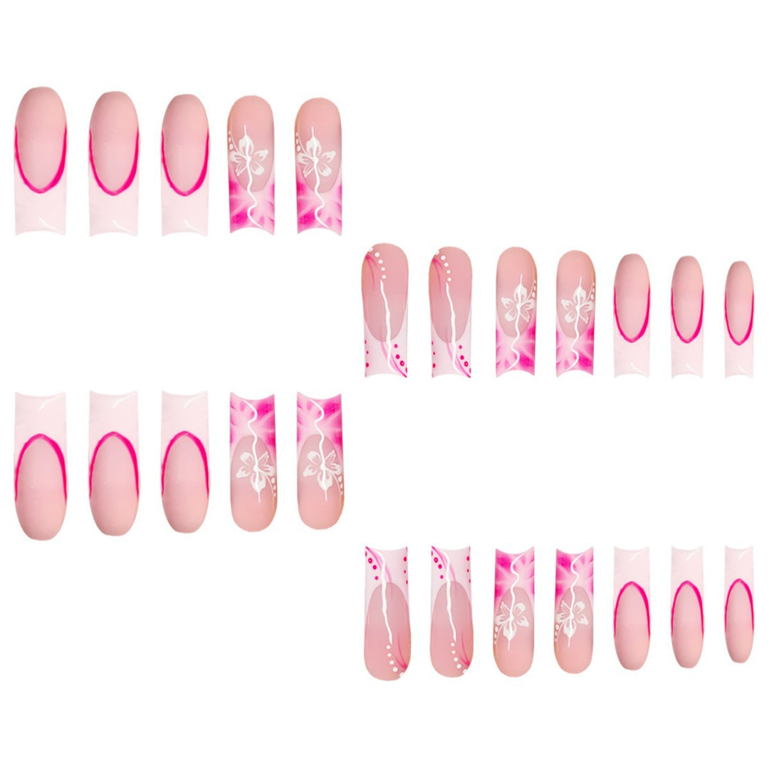 Artistic Floral Stiletto Press-On Nails Stornfield