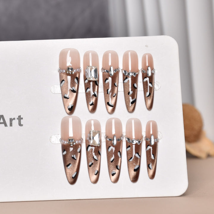 Decorative Stiletto Press-On Nail Extensions Stornfield