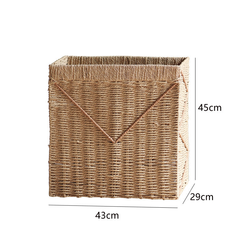 Storage basket made of braided rattan Stornfield