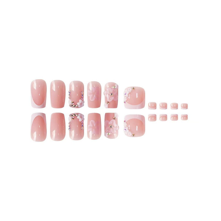 Decorative Floral Press-On Nail Extensions Stornfield