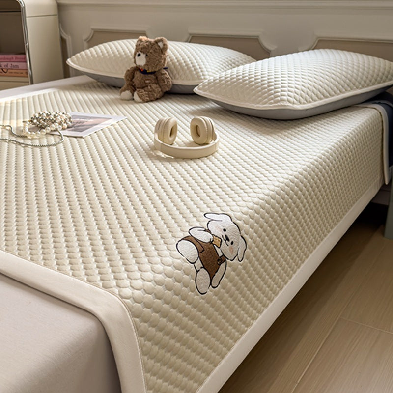Soft Quilted Bear Print Mattress Protector