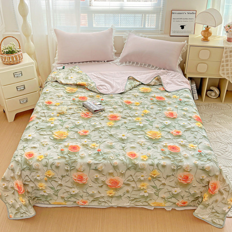 Floral Patterned Lightweight Quilt