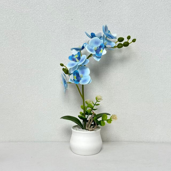 Elegant Faux Orchid Arrangement for Home Decor Display