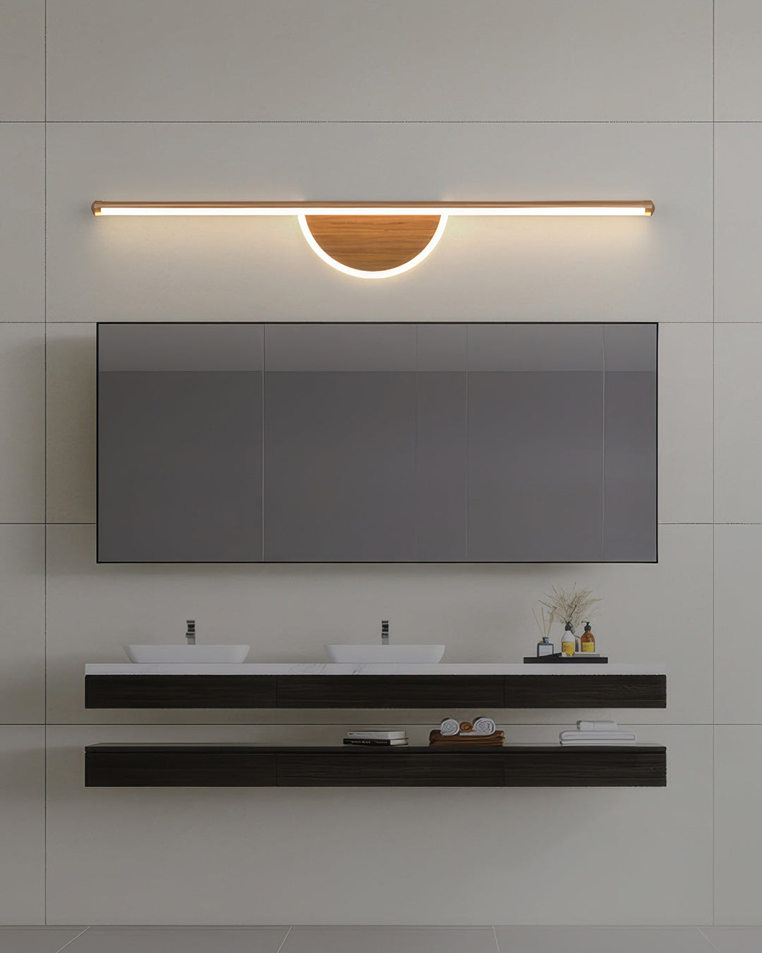 Stornfield | Modern Arc Wooden Wall Sconce