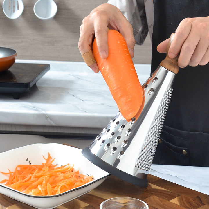 Ergonomic stainless steel kitchen grater with non-slip handle Stornfield