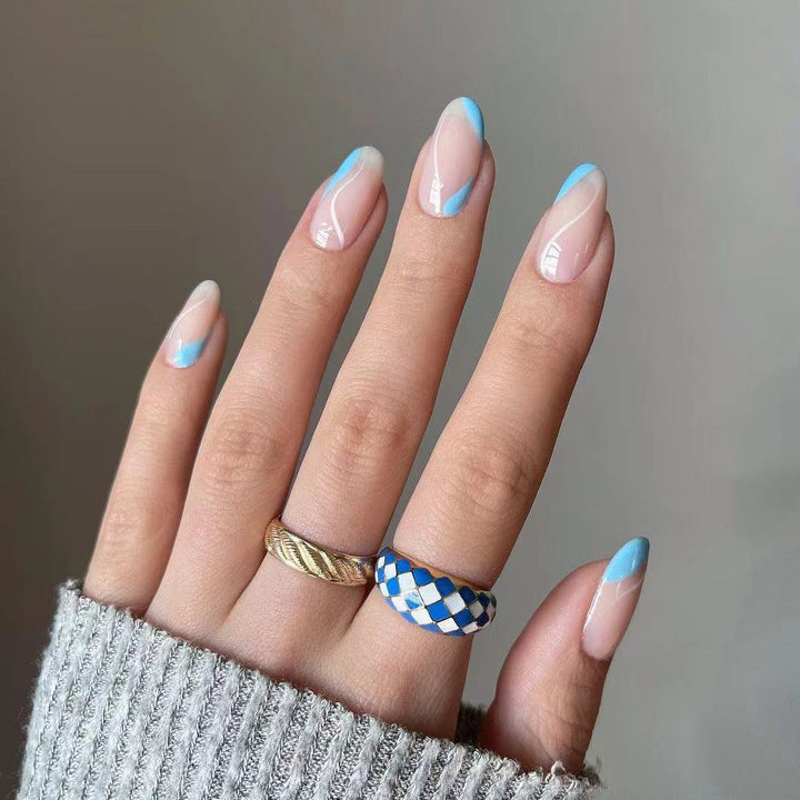 Trendy Nail Art with Modern Wave Pattern Stornfield