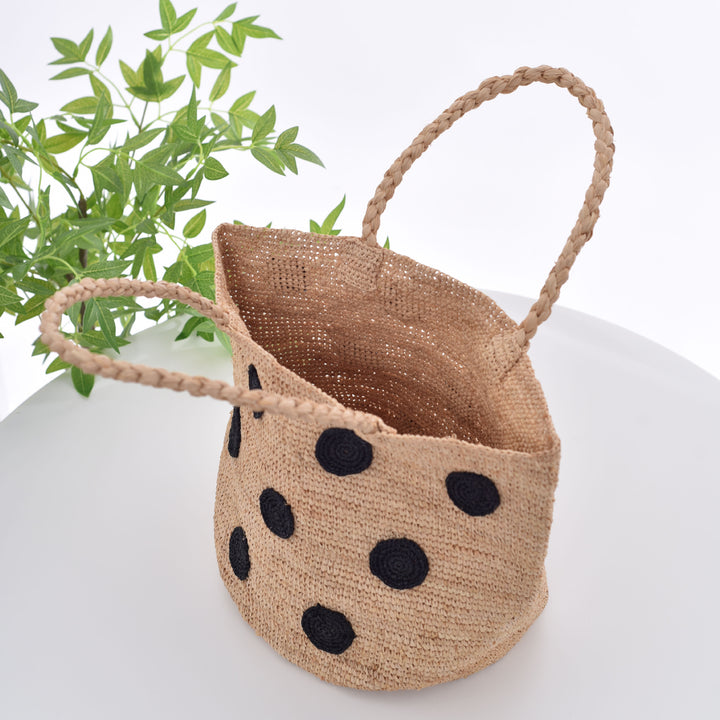 Handcrafted tote bag with colored appliques Stornfield