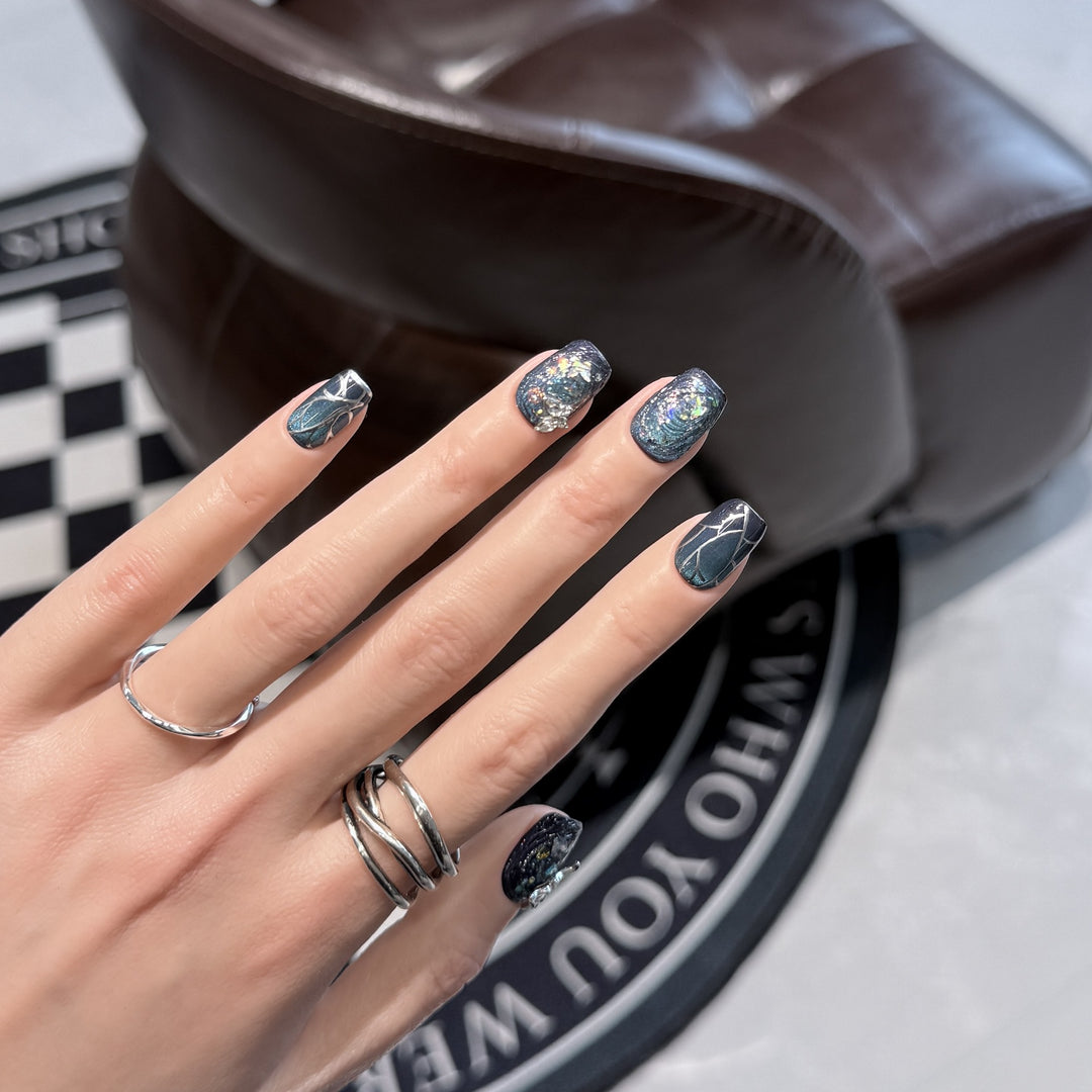 Galaxy-Themed Nail Art Extensions Stornfield