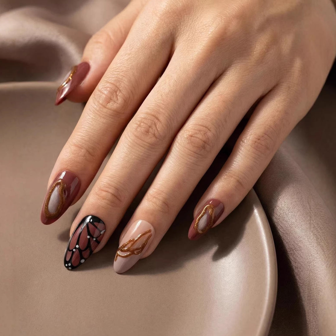 Artistic Textured Press-On Nail Designs Stornfield
