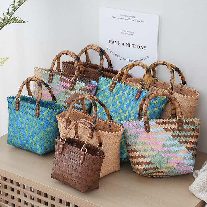 Handbag Made of Woven Bast Stornfield