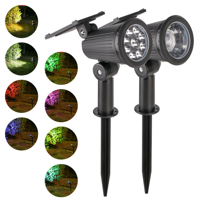 Solar-Powered Adjustable Garden Spotlight With Swivel Stake Stornfield