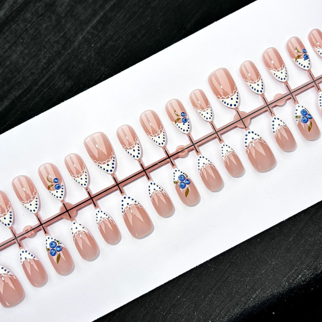 Themed Decorative Press-On Nail Set with Artistic Designs