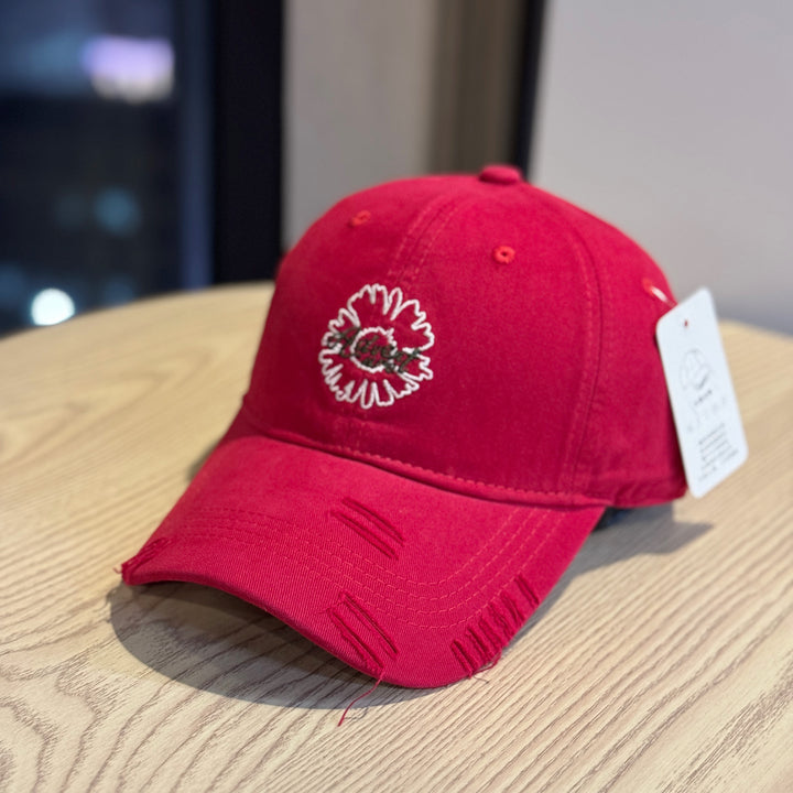 Unisex Embroidered Flower Design Baseball Cap Stornfield