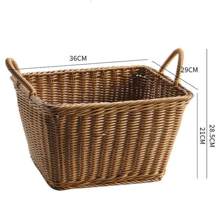 Unisex Spacious Storage Basket made of Woven Rattan Stornfield