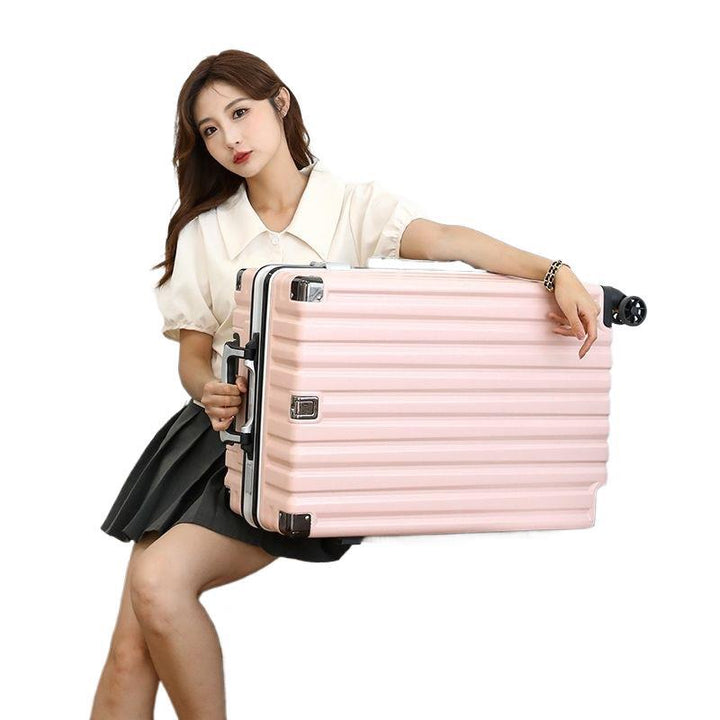 Hard-shell suitcase with double safety lock and sturdy rolling system Stornfield