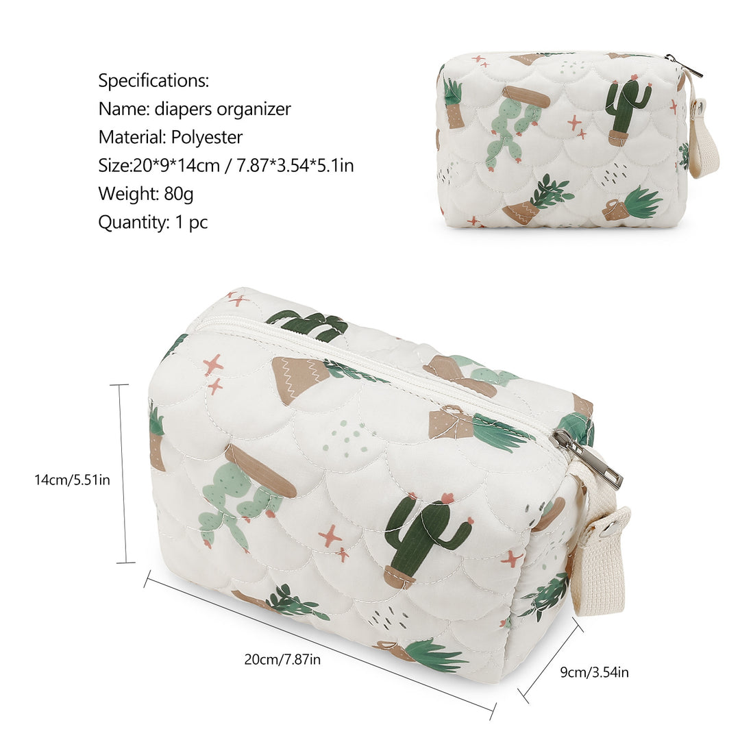 Stylish cosmetic bag with trendy plant motifs Stornfield