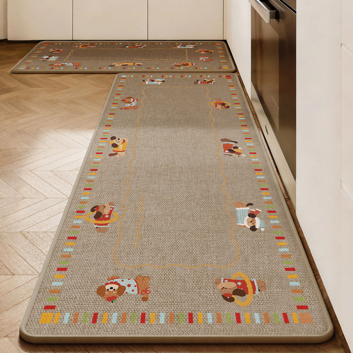 Cute Dog-Themed Anti-Fatigue Kitchen Mat