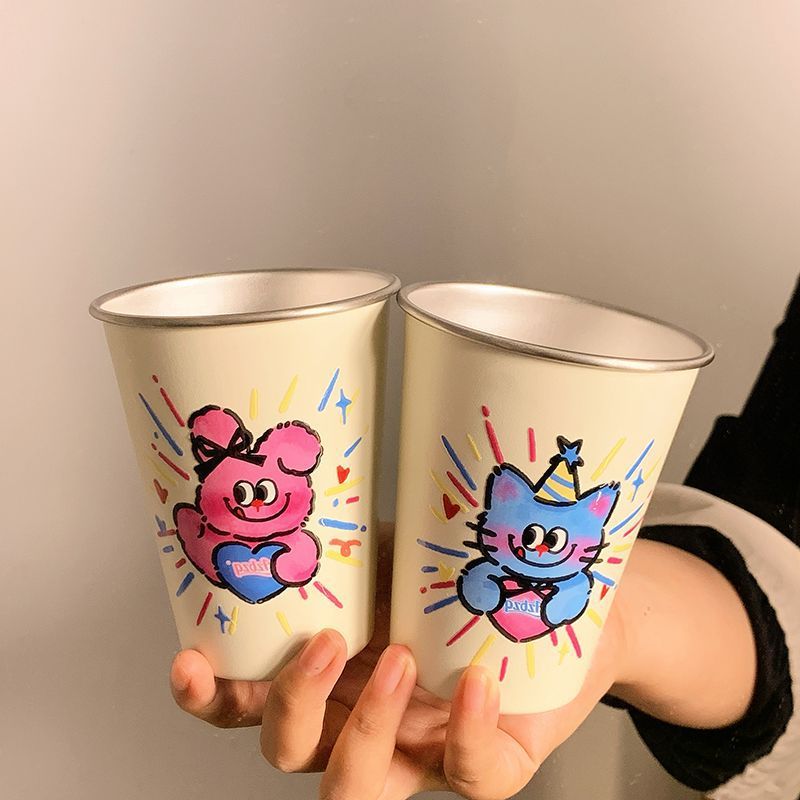 Creative drinking glass with funny cat motif Stornfield