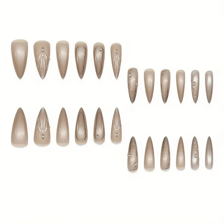 Premium Sculpted Press-On Nail Art Stornfield