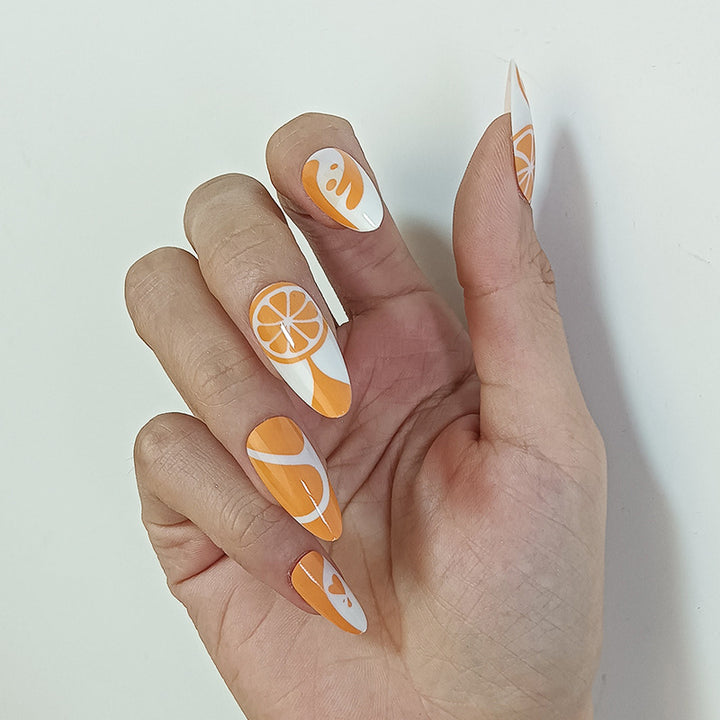 Artificial nails with floral minimalism Stornfield