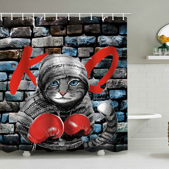 Artistic Dog Illustration Shower Curtain Stornfield