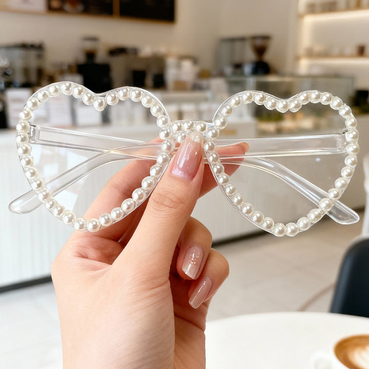 Heart-Shaped Pearl-Accent Sunglasses Stornfield