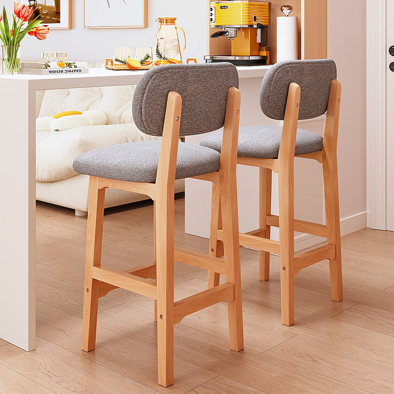 Height-adjustable Bar Stool with Backrest and Cushion Stornfield