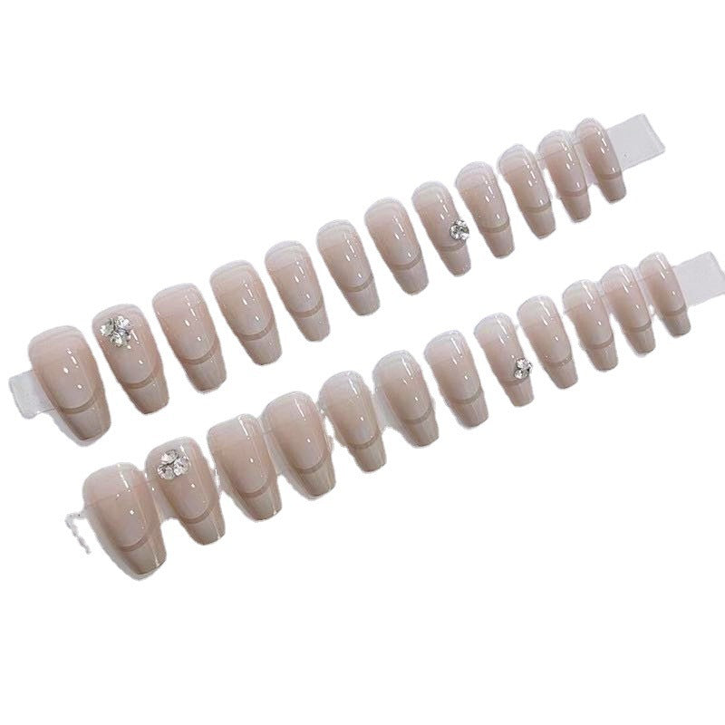 Glamorous artificial nails with elegant rhinestone decorations Stornfield