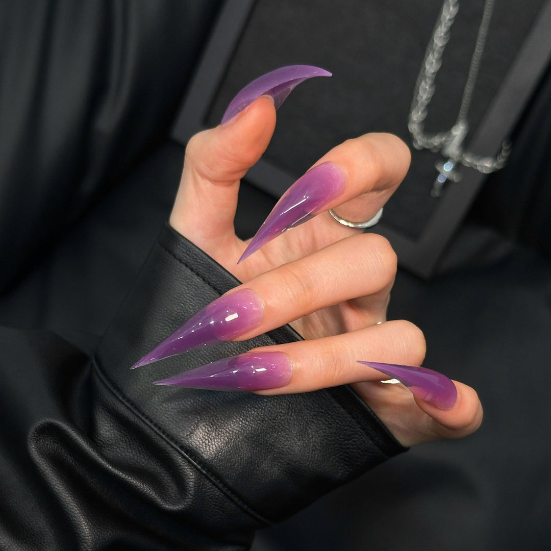Stiletto Nail Enhancements with Ombre Effect