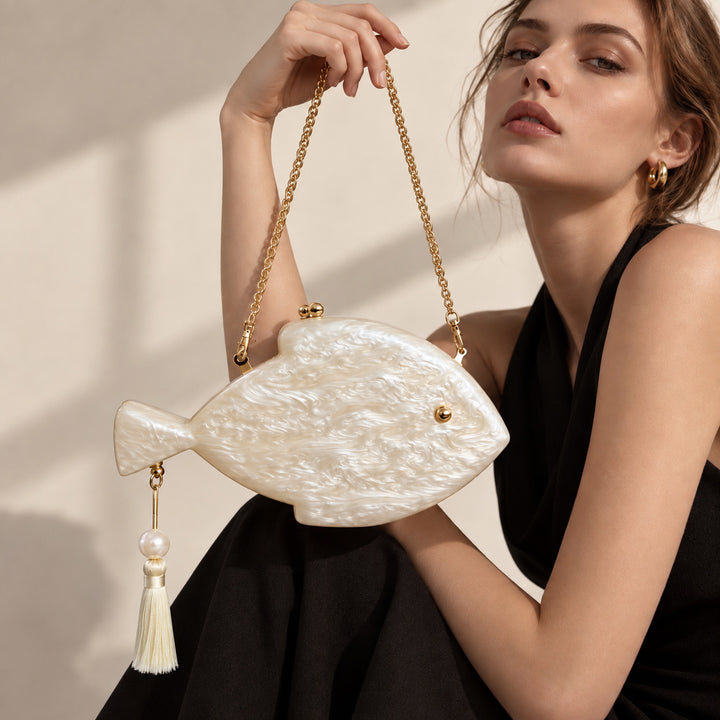 Novelty Fish-Shaped Clutch Bag
