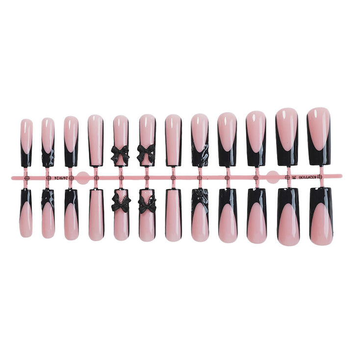 Creative nail art set with elegant bows and ombre effects Stornfield