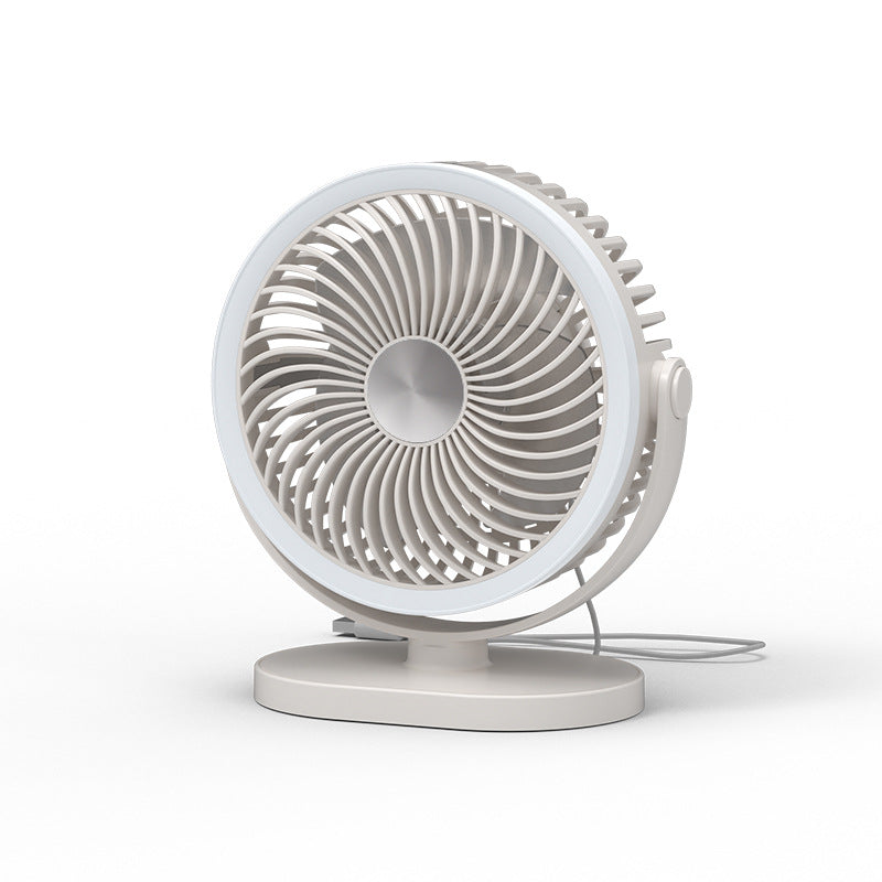 Ladies portable table fan with LED ring lighting Stornfield
